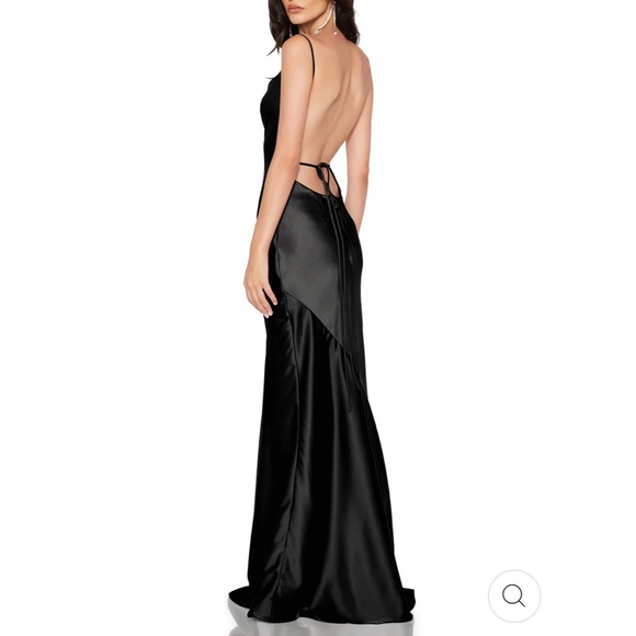Nookie Black Satin Maxi Dress - Picture 2 of 5